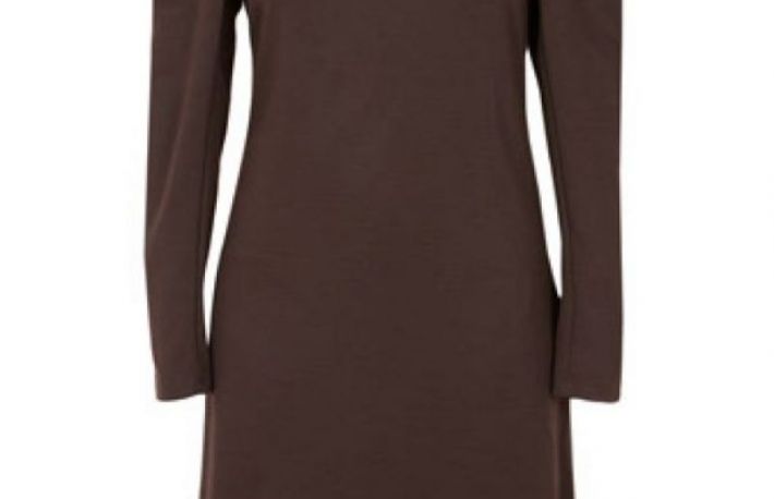 Rochie maro din jerse cu aplicatie dantela model R58