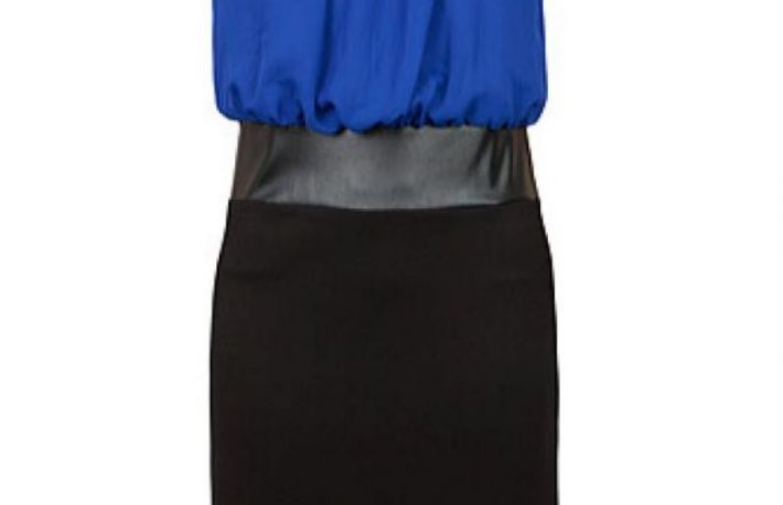 Rochie albastru cu negru model R4026