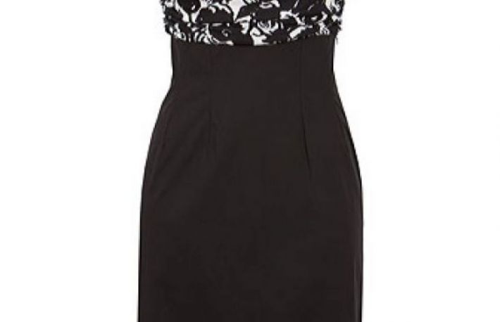 Rochie negru cu alb din bumbac model D1725