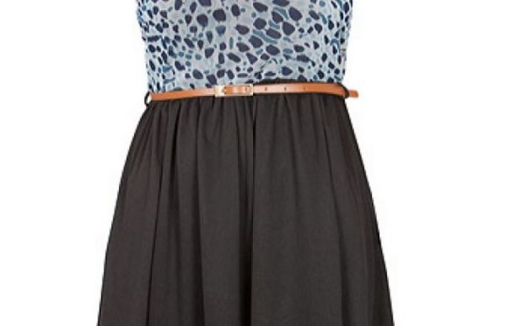 Rochie negru cu albastru din tull model 316.2