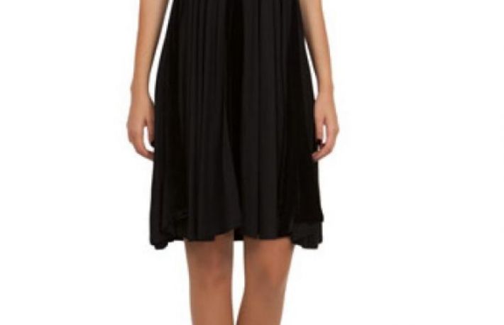 Rochie neagra din jerse si catifea model R4004