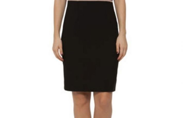 Rochie negru cu bej de ocazie model MOSQUINO