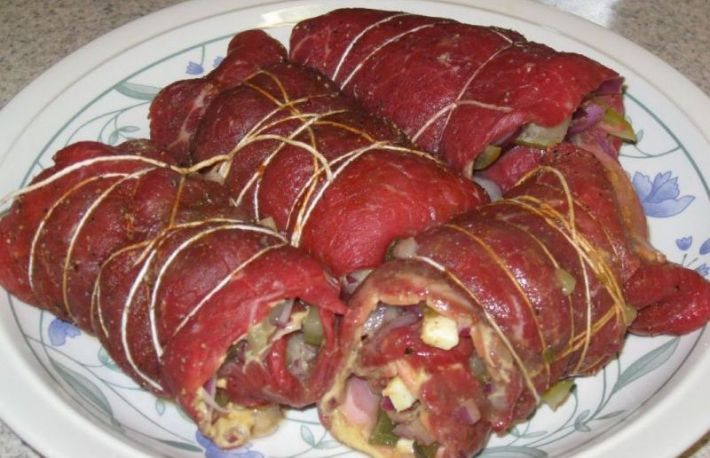 Rulade de ciuperci cu carne de vita
